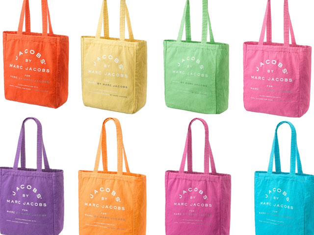 Marc Jacobs Logo Tote. MARC JACOBS COTTON JACOBS TOTE