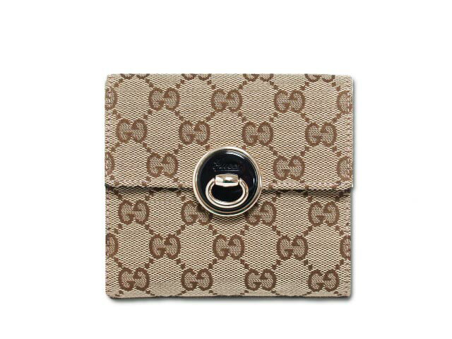 GUCCIグッチ203566-FTAJX-9769Wホック財布カラー：ベージュxブラック