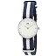 Daniel Wellington 0928DWClassic Glasgowダニエルウェリントンクラシック グラスゴーユニセックス 腕時計ファブリック×ステンレスネイビー×ホワイト×ホワイト