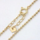 18金ゴールド カットボールチェーン アンクレット(幅 1.5mm 長さ 24.0cm)