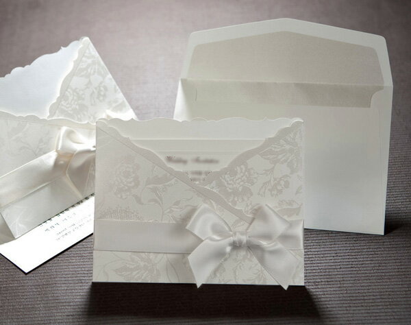 結婚式招待状　ジャパネスクW(ホワイト)　手作りキット