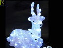 【イルミネーション】LED クリスタル トナカイ親