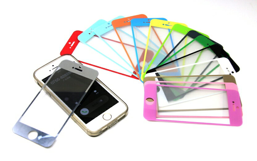 iPhone5 iPhone5s iPhone5c フロントカラー液晶保護フィルム 保護フ…...:asiatonya:10000176