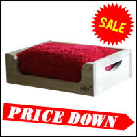 【送料無料】athos shop 木製 ベッド （小）プードルファー：赤色/ 犬用ベッド 【オリジナル 木製 犬 ベッド】【FS_708-6】【1207121】【HLS_DU】