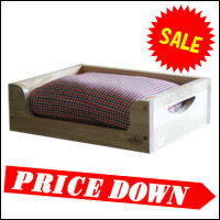 【送料無料】athos shop 木製 ベッド （小）チェックA/ 犬用ベッド 【オリジナル 木製 犬 ベッド】【SBZcou1208】【FS_708-6】【1207121】【HLS_DU】