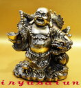 龍銅製 開運 風水祥龍 布袋様像 七福神開運風水龍置物 新品...
