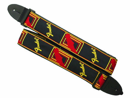 ȥå Fender Monogram Strap BK/YL/RD