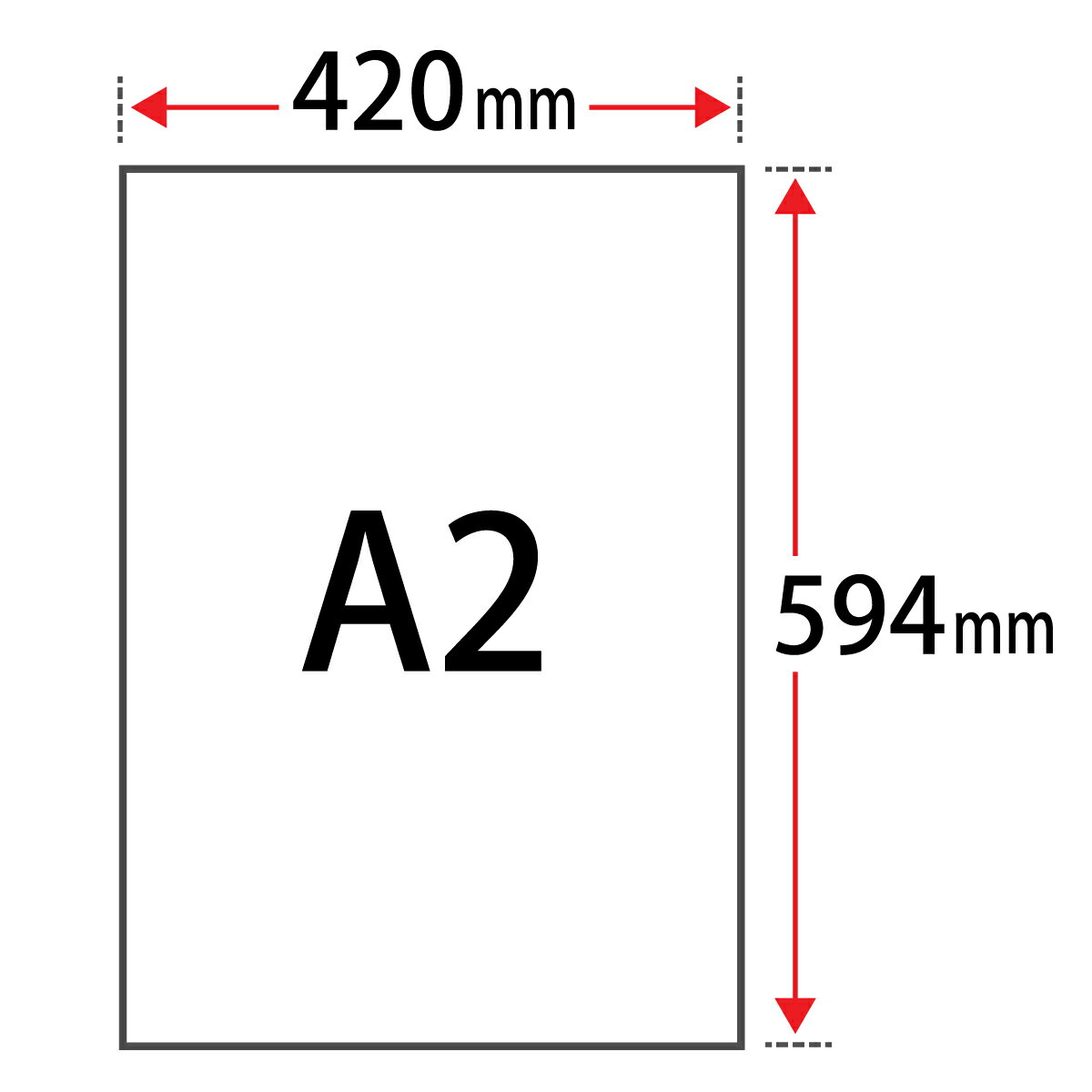 両面マット紙 色付き（0.18mm） A2サイズ：200枚