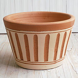 サフィ　E104　Lサイズ　≪植木鉢/陶器/白系テラコッタ/素焼き鉢≫