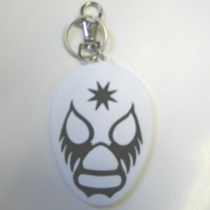覆面レスラー キーホルダー Newカラー WHITE