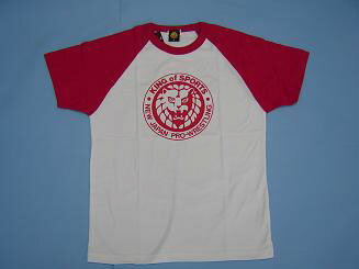 ライオンマーク・半袖Tシャツ(赤/白)＜新日＞