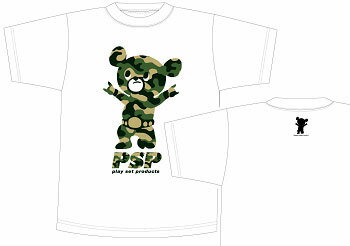 PSP武藤ベア半袖Tシャツ(迷彩/白)＜全日＞