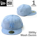 ニューエラ【NEW ERA】11404806 59FIFTY デニム ニューヨーク・ヤンキース ウォッシュドデニム 帽子 メンズ レディース ベースボールキャップ【あす楽】