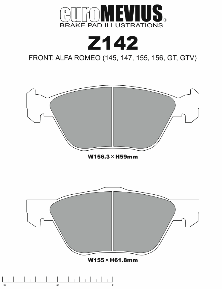 euro SPORTS Z142 [フロント]【アルファロメオ】145、147、155、156、スポーツワゴン、GTV、GT _