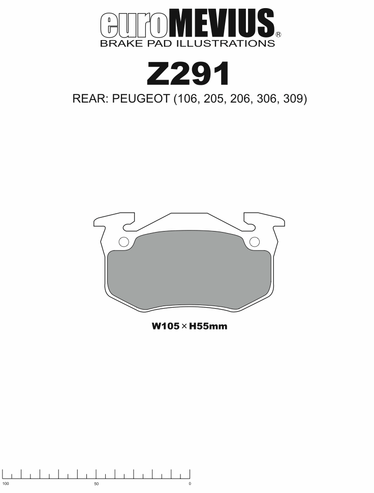 euro ECO Z291 [リヤ]【PEUGEOT】106、205、206、306、309 _