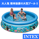 INTEX(インテックス) イージーセットプール (スーパータフビニール使用)オーシャン (305cm)簡単設置10分丸型大型 easysetpool ocean 子供 こども用 ビニールプール 子供用