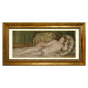 ルノワール 「大きな裸婦」キャンバスにジクレー 複製画 額付き 絵画 洋画 印象派 フランスの画家 人物画 クッションにもたれる裸婦 オルセー美術館（仏）所蔵