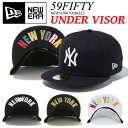 【送料無料】ニューエラ キャップ ニューヨークヤンキース アンダーバイザー NEW ERA NEWERA 59FIFTY 帽子 大きいサイズ NY CAP UNDER VISOR 定番 ニューエラ ニューヨーク ヤンキース ストレートキャップ ツバ裏 5950