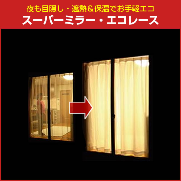 【受注生産/オーダー品】【夜も目隠しスーパーミラーレース キララ】プライバシーをしっかりガ…...:curtain-mizukoshi:10005982