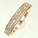 【天然ダイヤモンド】【送料無料!59%OFF】【ダイヤモンドリング】K18PG・ダイヤモンド0.3ct(SIクラス・鑑別書カード付) パヴェリング(指輪)☆ 送料無料 ダイヤモンド指輪 割引 半額以下 ☆