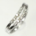 【天然ダイヤモンド】【送料無料!54%OFF】【ダイヤモンドリング】K18WG・ダイヤモンド0.15ct スウィートテンリング(指輪)☆ 送料無料 ダイヤモンド指輪 割引 半額以下 ☆
