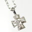 ダイヤモンド ネックレスK10WG・ダイヤ0.05ct(H&C・鑑別書カード付) クロスペンダント(ネックレス)