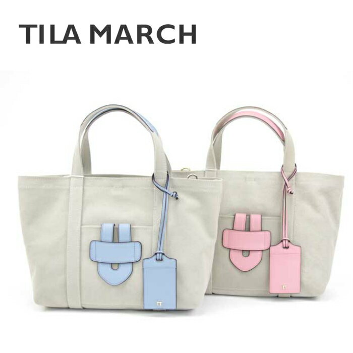 Tila March Demodee デモデ メゾンキツネ ティラマーチ S Bag 小さめ Tila March キャンバス トートバッグ 旅行 大容量 おしゃれ 可愛い トート 軽量 軽い ブルー ピンク シンプル アウトドア 書類 休日 お出掛け 海外 旅行にも 送料無料 人気 デルコ オンライン