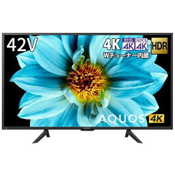 【5/5までポイント5倍】シャープ SHARP 4Kチューナー内蔵液晶テレビ 42V型 <strong>4T-C42DJ1</strong> (宅配サイズ商品 / 設置・リサイクル希望の場合は別途料金および配達日・時間指定不可) 〈4TC42DJ1〉