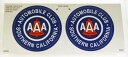 "AAA" BUMPER STICKER 「トリプルエー」バンパーステッカー アメリカ 自動車保険会社 (76mm)2枚セット