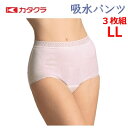 【肌にやさしくフィットする薄くて目立たない軽失禁パンツ】吸水ショーツLL女性用 日本製 3枚セットで送料無料!