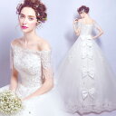 【サイズ有XS/S/M/L/XL/2XL/3XL】ウェディングドレス オフショルダードレス レースドレス ブライダルドレス フォーマルドレス ファンシービーズ 締上げタイプ 大きいサイズ ファンシービーズ 締上げタイプ d9147f0f0w5/代引不可 05P18Jun16