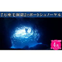 【ふるさと納税】もう一つのプレミアム洞窟【万座毛洞窟】でボートシュノーケル(4名様)