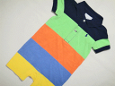 ラルフローレン Ralph Lauren ベビー ポロシャツ風 ベビーオール・カバーオール・ロンパース ☆サイズ:6M・9M(ヶ月)☆ (KNR-180)