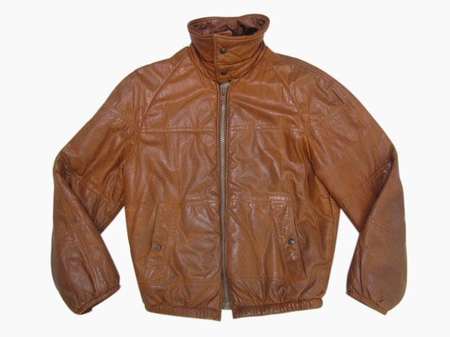 【中古】 SCHOTT/ショット 中綿 レザージャケット 茶 Made in U.S.A 【サイズ：42】【あす楽対応】【古着 mellow楽天市場店】