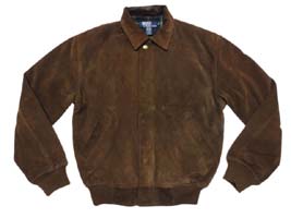 【中古】 Polo by Ralph Lauren/ラルフローレン A-2型 スエードレザージャケット 茶 【サイズ：S】【smtb-m】【あす楽対応】【古着 mellow楽天市場店】
