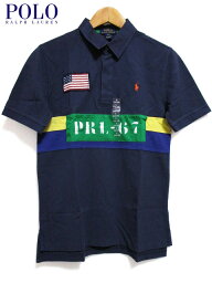 ★10%オフ クーポン 4/2 14時まで★【新品】POLO RALPH LAUREN/<strong>ラルフローレン</strong> 星条旗 インディアンプリント 鹿の子 半袖 ポロ<strong>シャツ</strong> 紺 【サイズ：Boy's M , Boy's L , Boy's XL】【レディース】【PATCH COTTON POLO SHIRT】【あす楽対応】【<strong>古着</strong>屋mellow楽天市場店