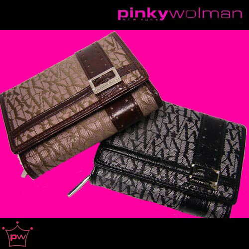 pinky wolman【ピンキーウォルマン】超人気アイテム☆オリビアシリーズ★超カワイィ二つ折り財布00902