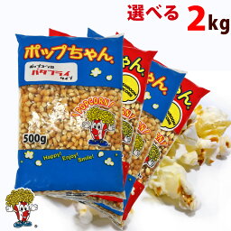 <strong>ポップコーン</strong><strong>豆</strong> 2kg バタフライ or マッシュルーム タイプ (500g×4袋）（約100人分）