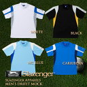 【大特価】スラセンジャーメンズゴルフウェア ドライフィットモックシャツ[Slazenger] MEN'S DRIFIT MOCK【WHITE・BLACK・NC BLUE・CARRIBEAN】