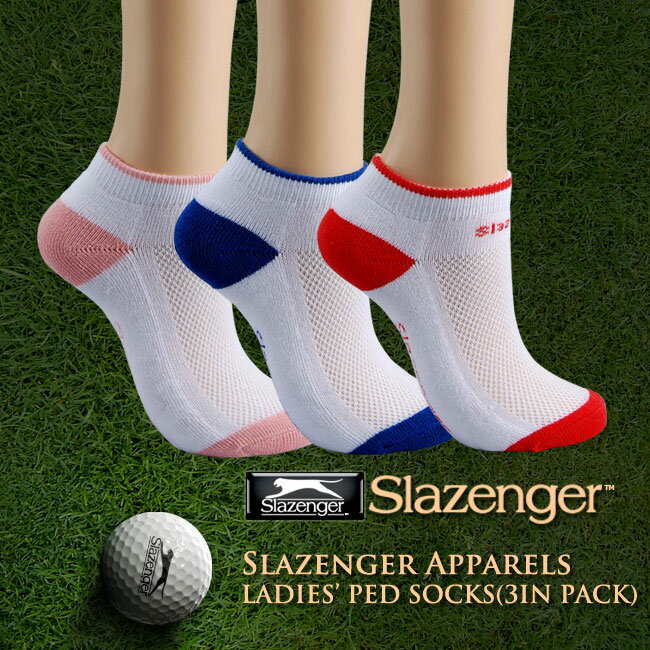 スラセンジャー[Slazenger] LADIES' PED SOCKS【3足セット】