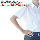 【訳アリ特価品 お得な3枚セット】学生服 ワイシャツ スクールシャツ 半袖 中学生 小学生 通学 白 夏服 Yシャツ 学校用 高校 夏 大きいサイズ 男子 洗い替え 学校用 ベルト 体育服 シャツ ポイント消化 ラッキーシール 週末限定