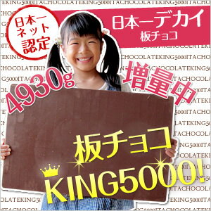 にっぽんいちねっと認定★日本一デカイ板チョコ★板チョコKING5000！【送料無料】 