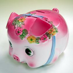 【ピギーバンク】ブタバンク・豚の貯金箱（特大）ピンク