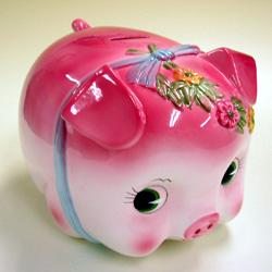 【ピギーバンク】ブタバンク・豚の貯金箱（大）ピンク
