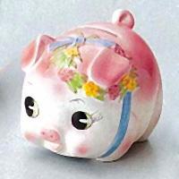 【ピギーバンク】ブタバンク・豚の貯金箱（小）ピンク