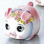 【ピギーバンク】ブタバンク・豚の貯金箱（豆）ピンク