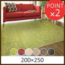 国産シャギーラグ レウール 200×250cm
