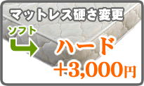 マットレス硬さ変更オプション【マットレスご注文後追加オプション】ソフトからハードへ