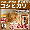 山形 こしひかり 特別栽培米 10kg(5kg×2)送料無料 29年産の(玄米)又は(白米) 内祝いやお返し、ギフトに熨斗(のし)名入れ 可