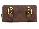 レビューを書くと送料無料!【COACH】コーチ 財布(長財布) F43393 ブラウン×ブラウン シ